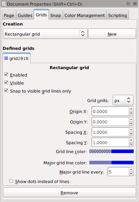 inkscape snap to grid